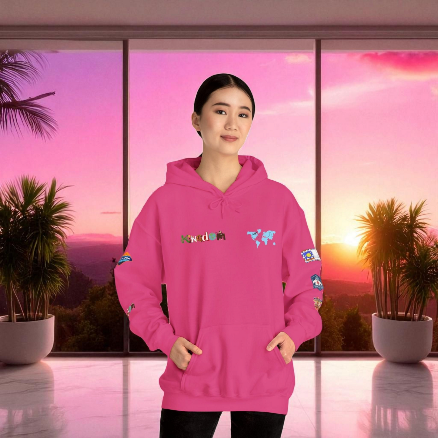 Travel Badge Graphic Hoodie, Wanderlust Sweatshirt, Adventure Lover Jumper