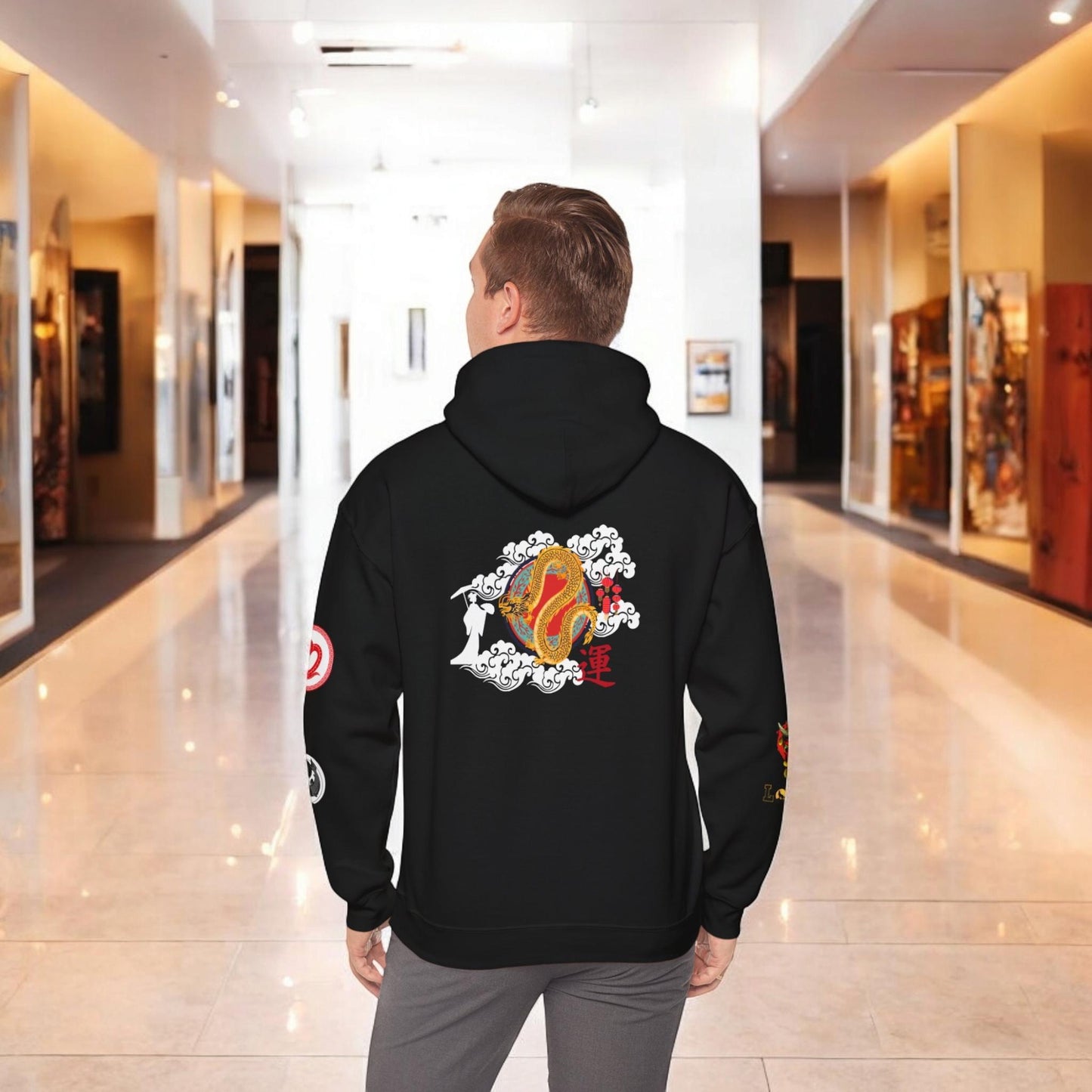 Ninja Dragon Graphic Hoodie, Unisex Sweatshirt, Cosplay Gift, Anime Inspired Pullover