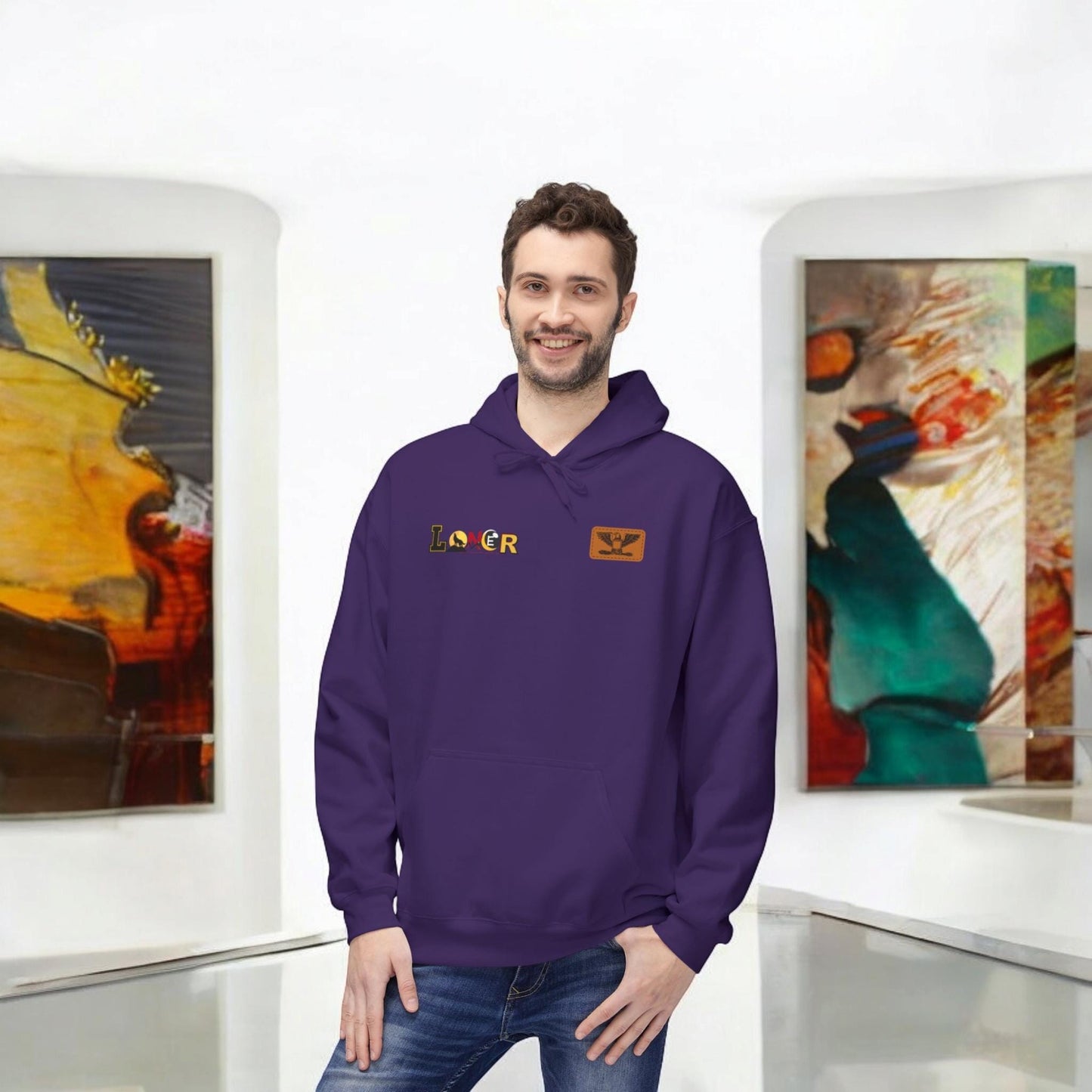 Tiger Graphic Hoodie, Lone Wolf Sweatshirt, Unisex Fleece Pullover, Cozy Animal Print Top