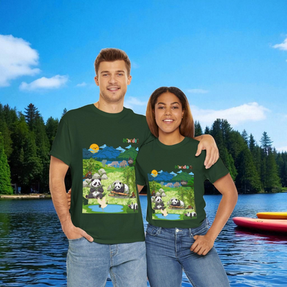 Panda Graphic Unisex Tee, Nature Inspired, Animal Kingdom Shirt, Wildlife Tee