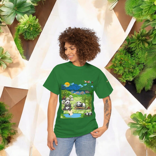 Panda Graphic Unisex Tee, Nature Inspired, Animal Kingdom Shirt, Wildlife Tee