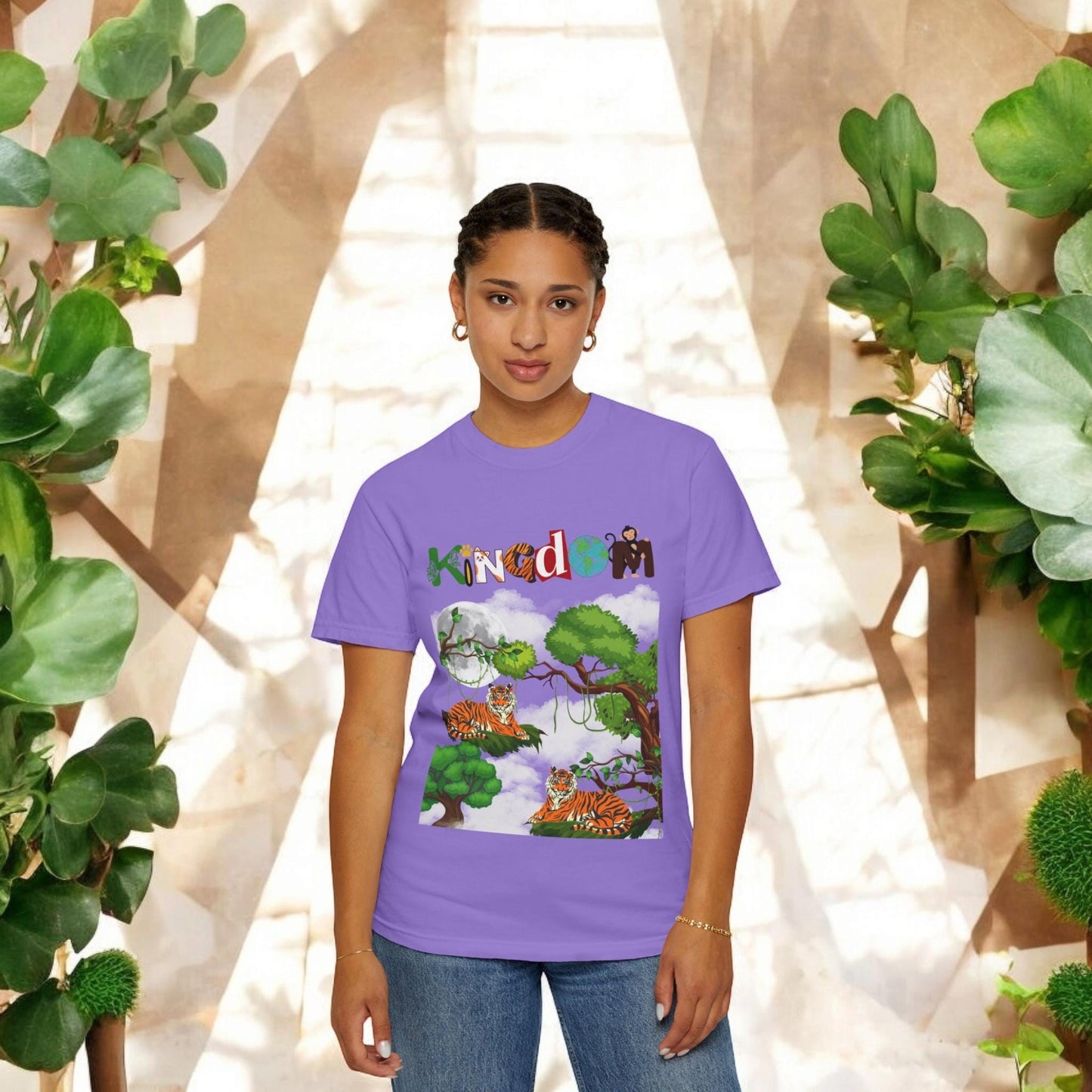 Tiger, Jungle Graphic T-Shirt, Safari Wildlife Tee, Animal Lover Gift, Nature Theme Shirt