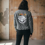 Gothic Bomber Jacket, Eye Art Women's Outerwear, Unique All Over Print Jacket