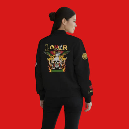 Tiger Graphic Bomber Jacket, Illusion Art All Over Print Women's Outerwear