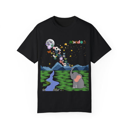 Night Sky Elephant Unisex T-shirt, Nature Graphic Floral Tee, Constellation Shirt