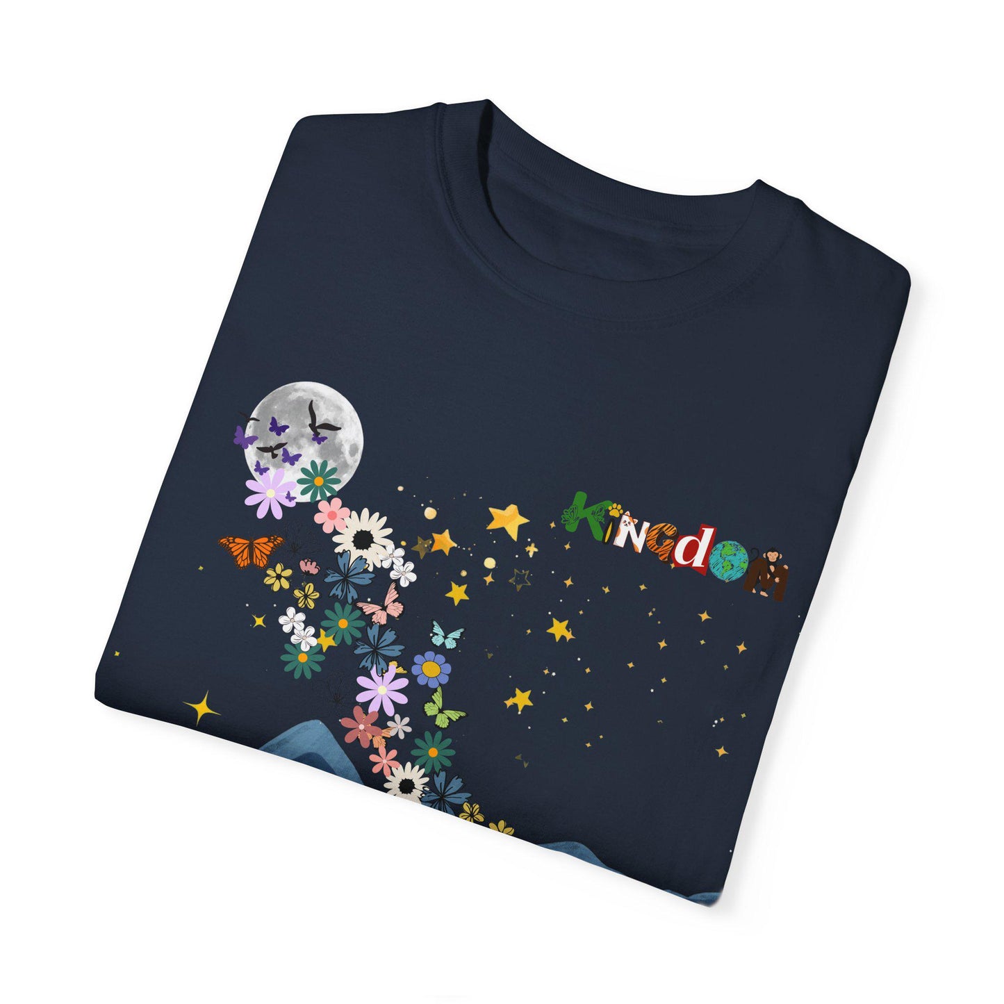 Night Sky Elephant Unisex T-shirt, Nature Graphic Floral Tee, Constellation Shirt