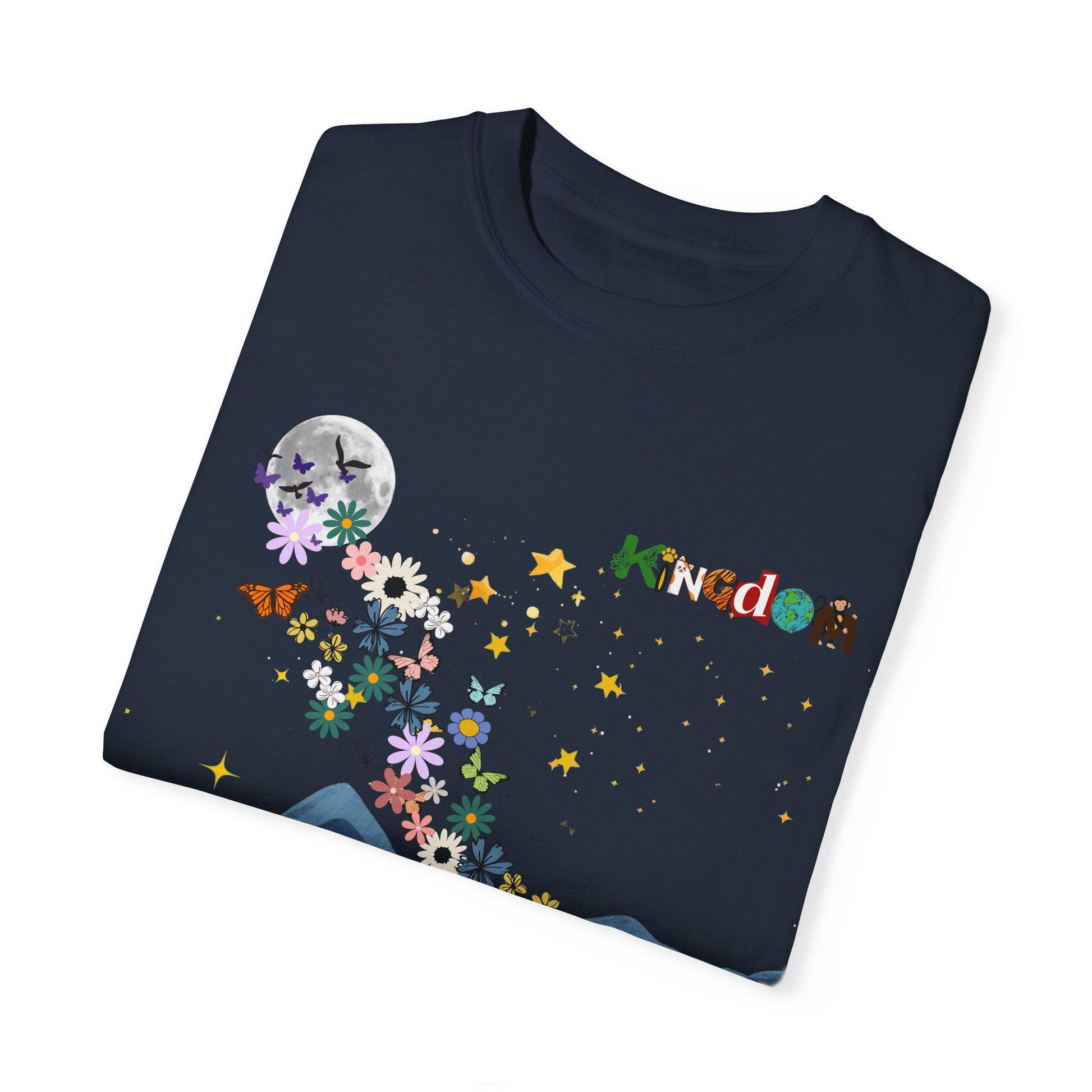 Night Sky Elephant Unisex T-shirt, Nature Graphic Floral Tee, Constellation Shirt