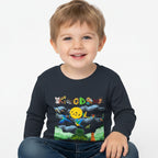 Jungle Safari Toddler Long Sleeve Tee, Wild Animals Graphic Shirt, Kids Nature Theme Top
