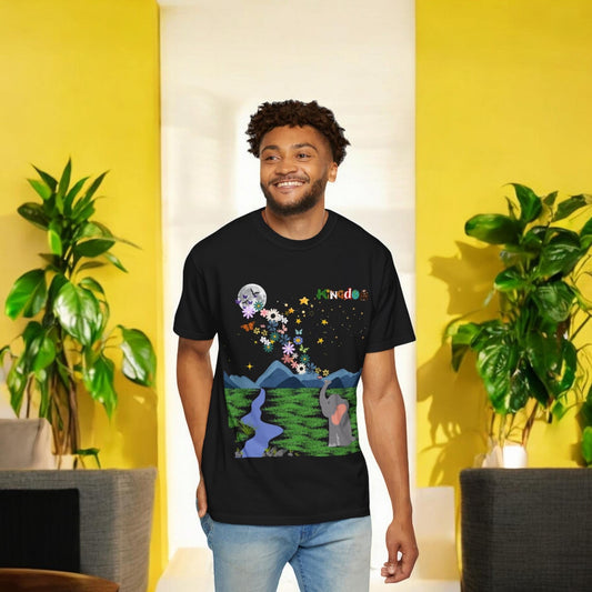 Night Sky Elephant Unisex T-shirt, Nature Graphic Floral Tee, Constellation Shirt