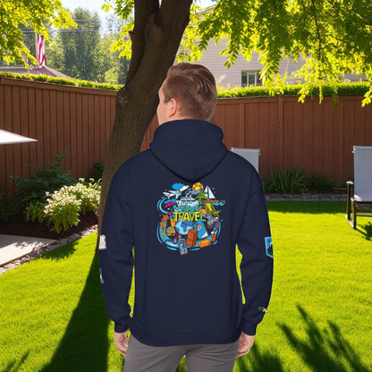 Travel Enthusiast Unisex Hoodie, Vacation Mode Graphic Sweatshirt, Wanderlust Gift