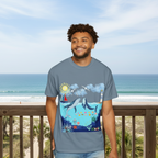 Nautical Ocean Life Whales Graphic Unisex T-Shirt, Nature Art Tee, Beachwear Shirt Printify