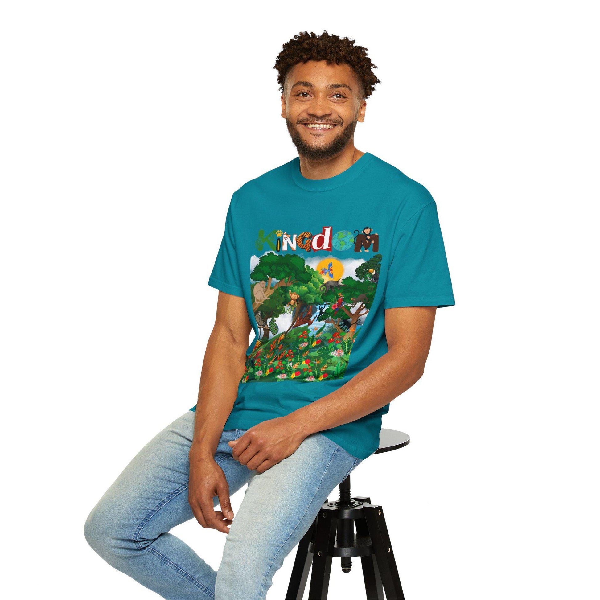 Monkey Graphic Jungle Animals T-shirt, Wildlife Lover Tee, Safari Theme Shirt