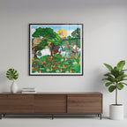 Canvas Gallery Wraps, Jungle Monkey Animal Wall Art Decor Print - Safari Nursery Room