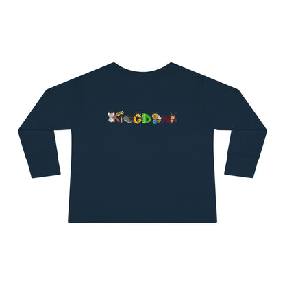 Elephant and Floral Toddler Long Sleeve Tee, Cute Animal Kids Shirt