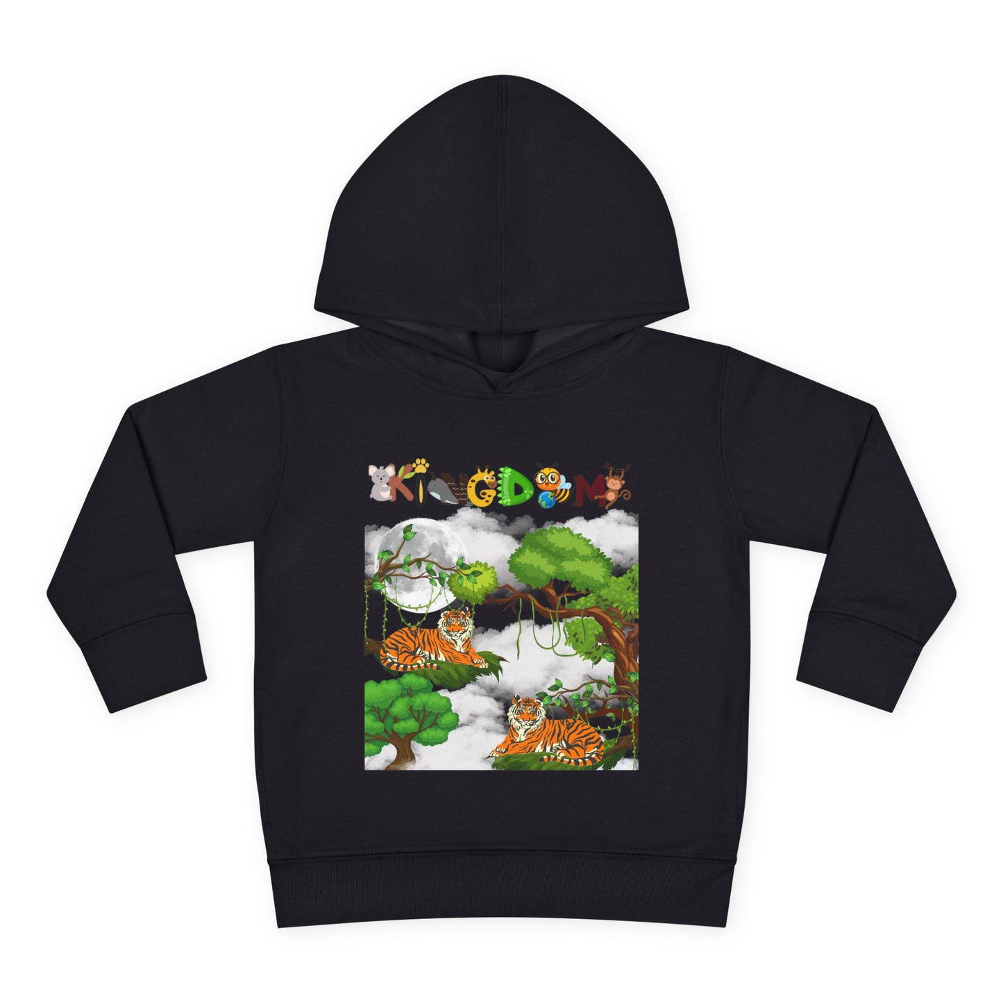 Tiger Graphic Toddler Hoodie, Wild Life Pullover, Fleece Sweatshirt, Jungle Theme
