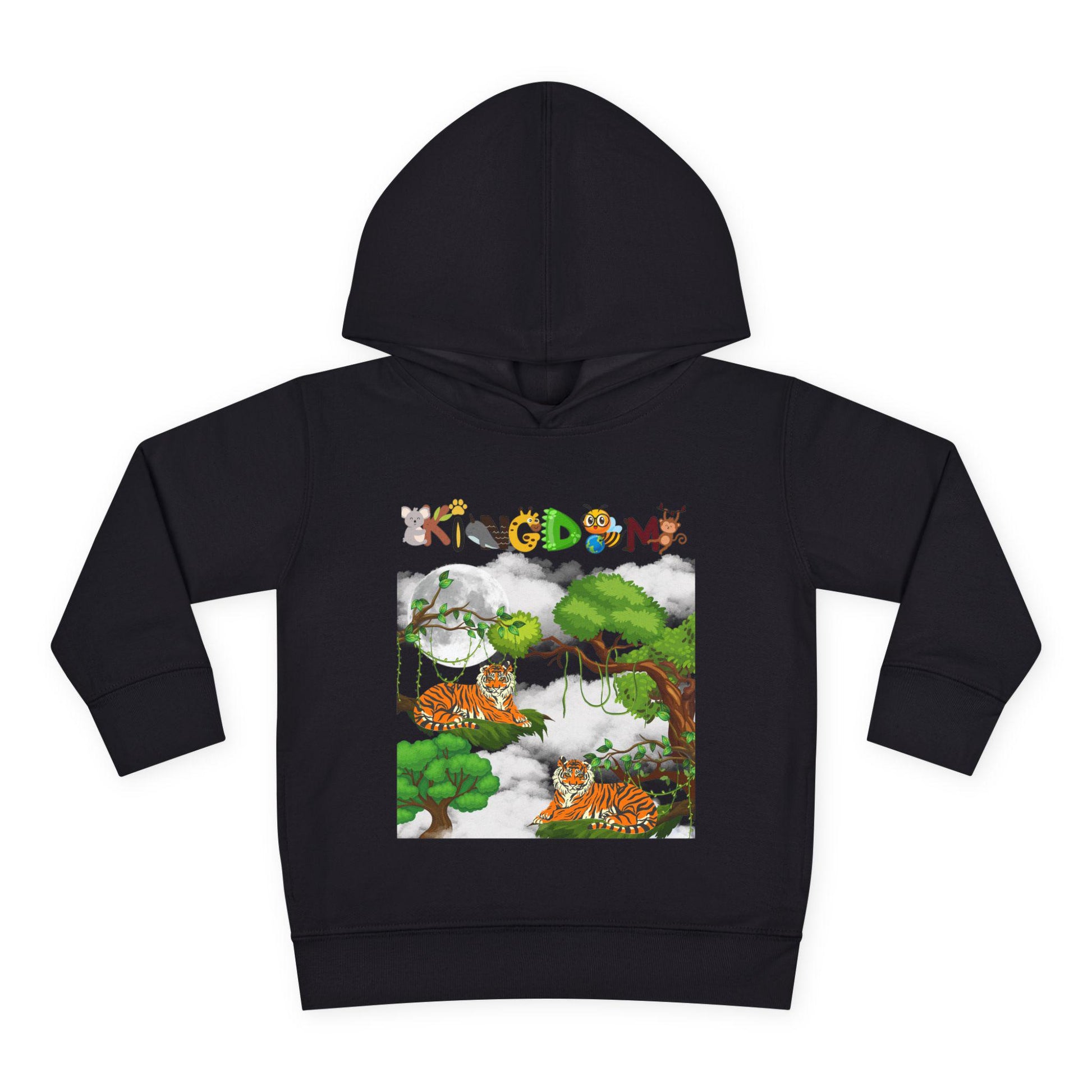 Tiger Graphic Toddler Hoodie, Wild Life Pullover, Fleece Sweatshirt, Jungle Theme