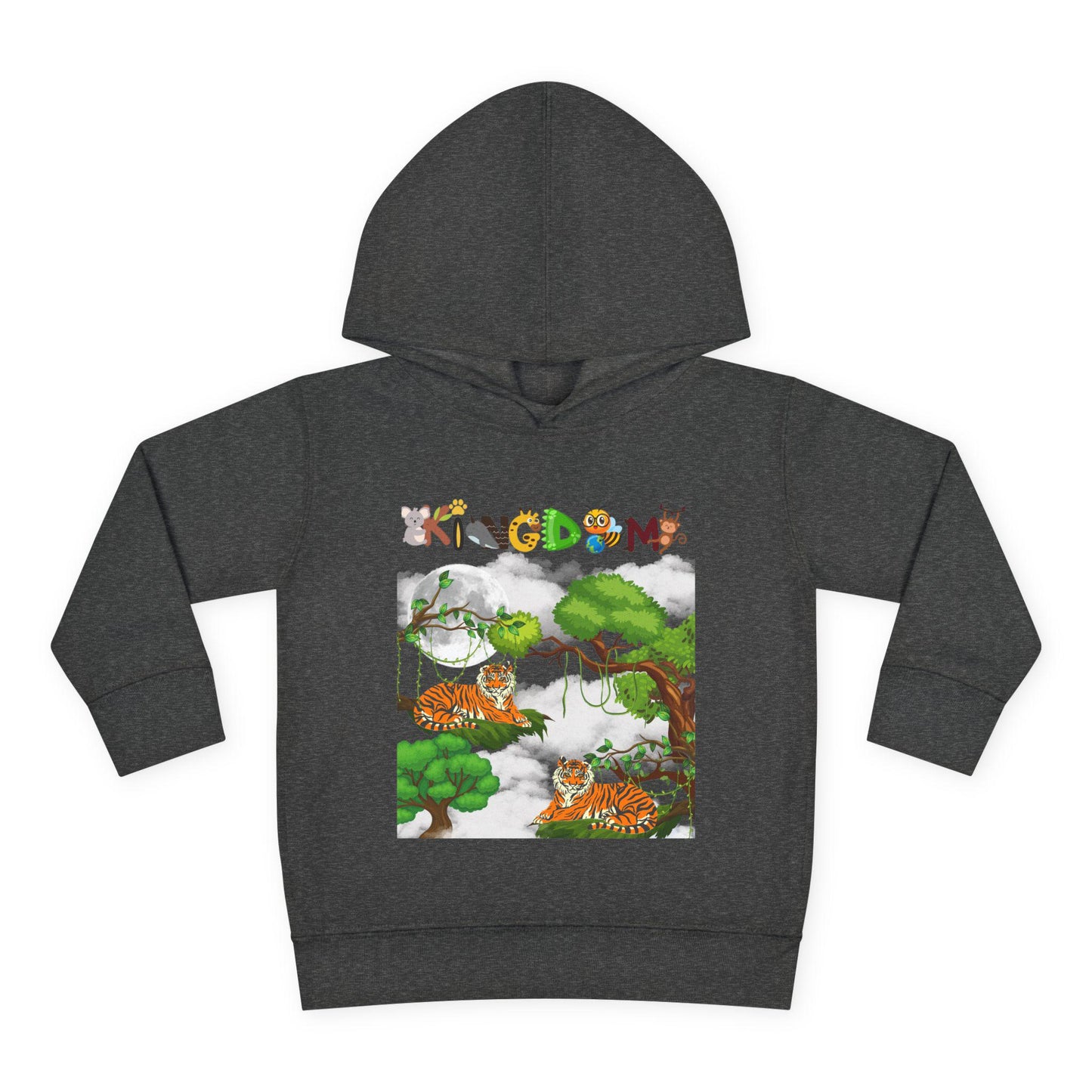 Tiger Graphic Toddler Hoodie, Wild Life Pullover, Fleece Sweatshirt, Jungle Theme
