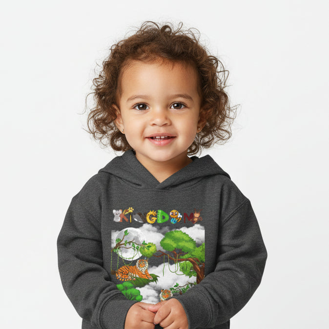 Tiger Graphic Toddler Hoodie, Wild Life Pullover, Fleece Sweatshirt, Jungle Theme