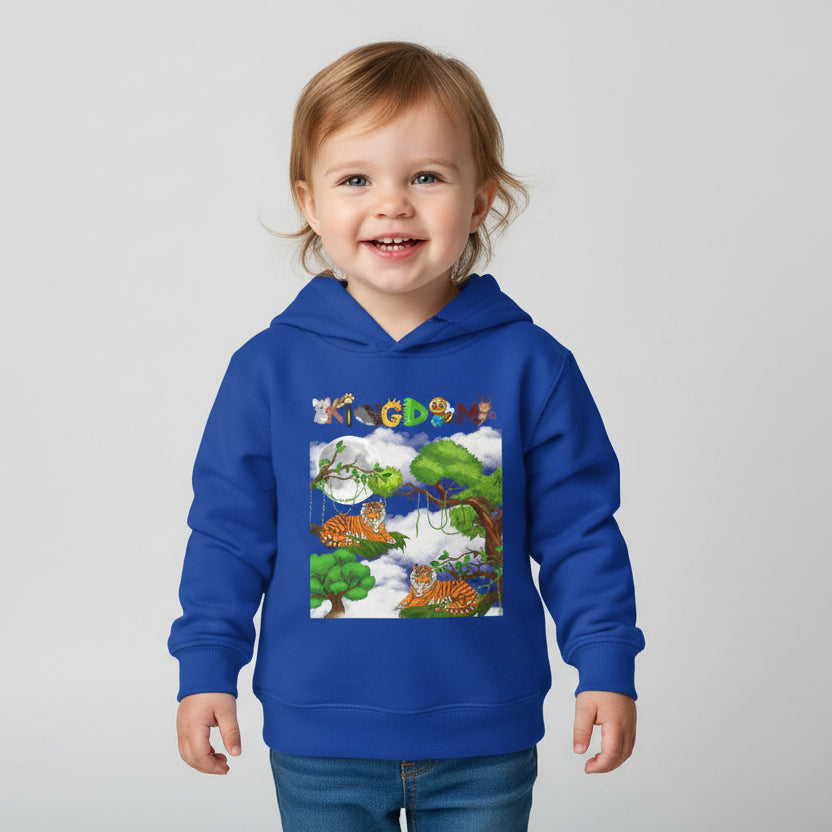 Tiger Graphic Toddler Hoodie, Wild Life Pullover, Fleece Sweatshirt, Jungle Theme