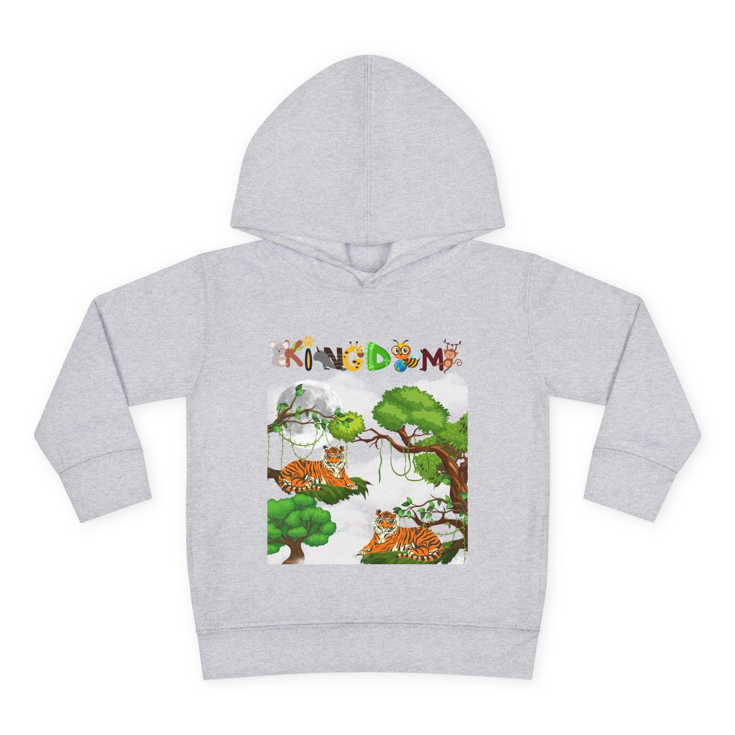 Tiger Graphic Toddler Hoodie, Wild Life Pullover, Fleece Sweatshirt, Jungle Theme