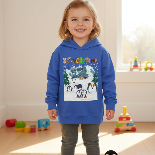 Penguin Toddler Hoodie, Arctic Animals Kids Fleece Sweatshirt, Animal Graphic Children's Pullover