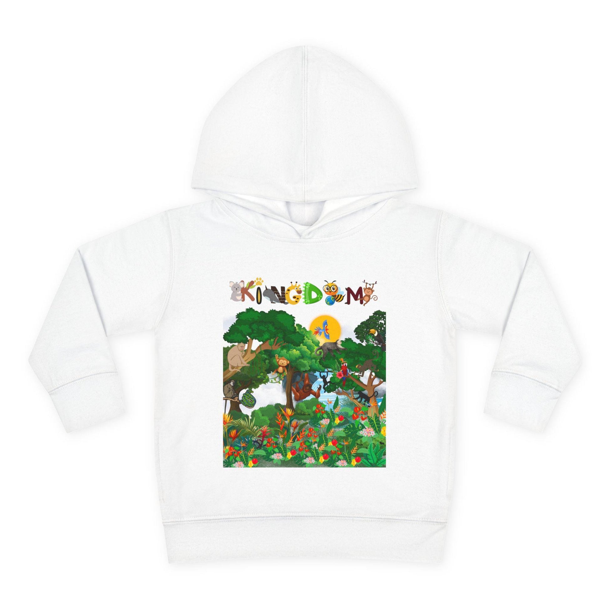 Jungle Animals Toddler Hoodie, Kids Fleece Sweatshirt, Monkey Graphic Baby Pullover