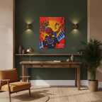 Canvas Art Print, Jazz Singer Music Decor, Jazz Piano Wall Art, Original Artwork, Musician Gift Idea, Home Decor Poster