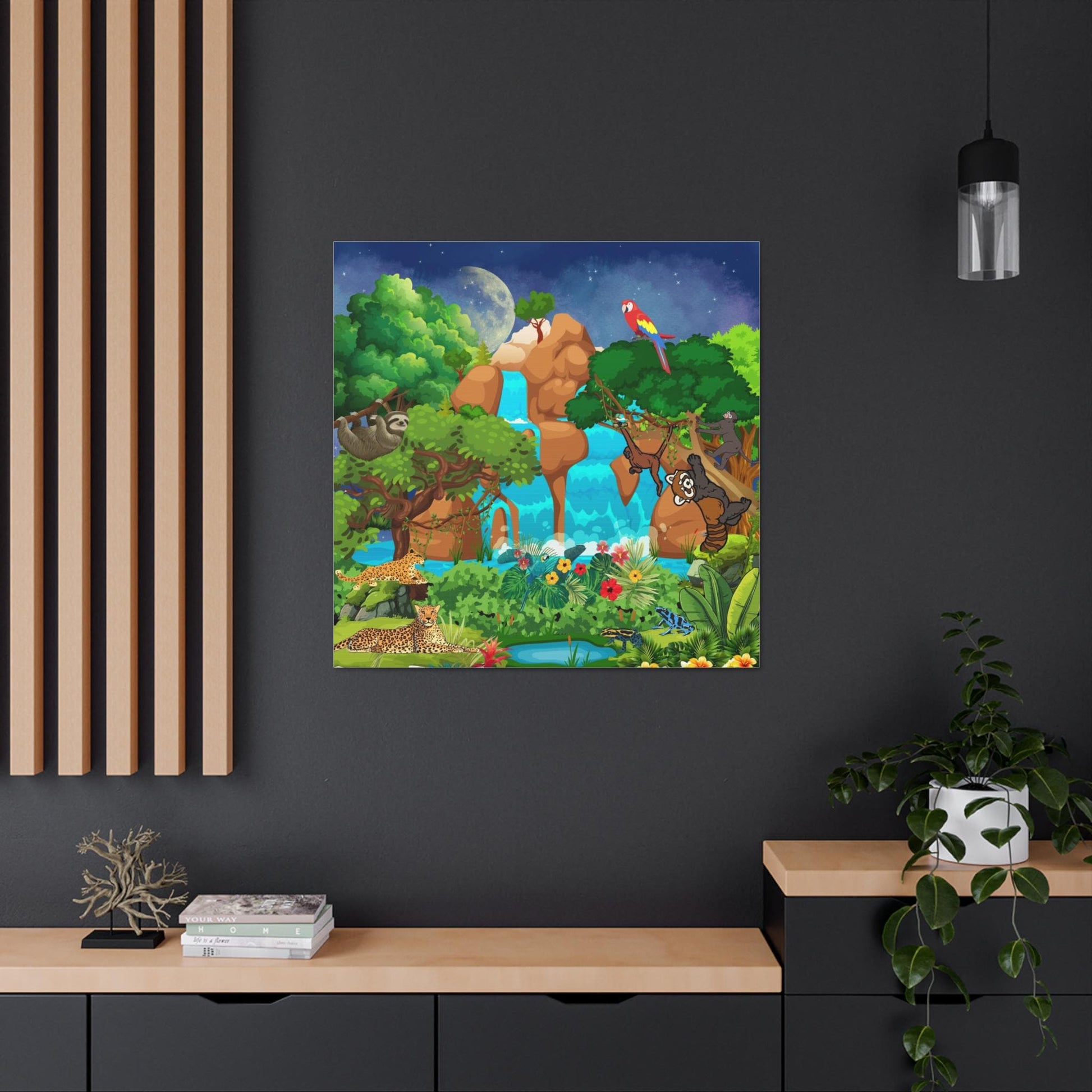 Canvas Gallery Wraps, Jungle Wild Life Art, Animal Wall Art, Nature, Safari Home Decor