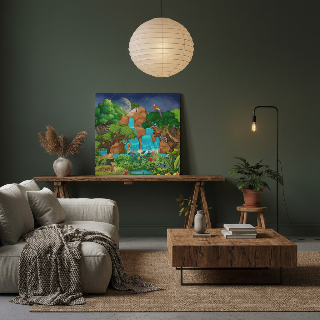 Canvas Gallery Wraps, Jungle Wild Life Art, Animal Wall Art, Nature, Safari Home Decor Printify