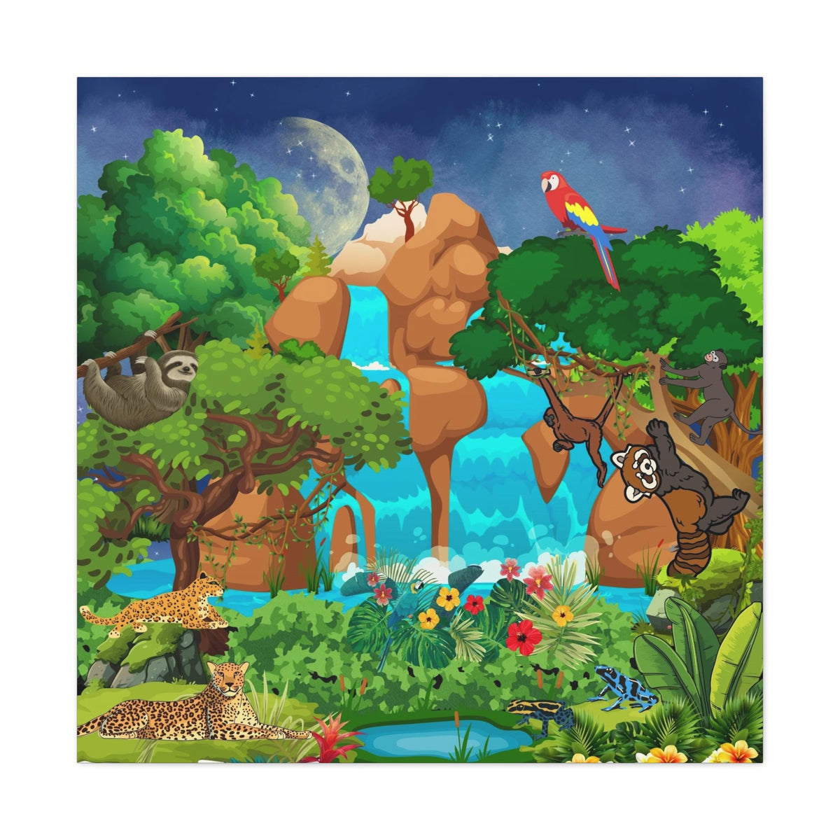 Canvas Gallery Wraps, Jungle Wild Life Art, Animal Wall Art, Nature, Safari Home Decor Printify