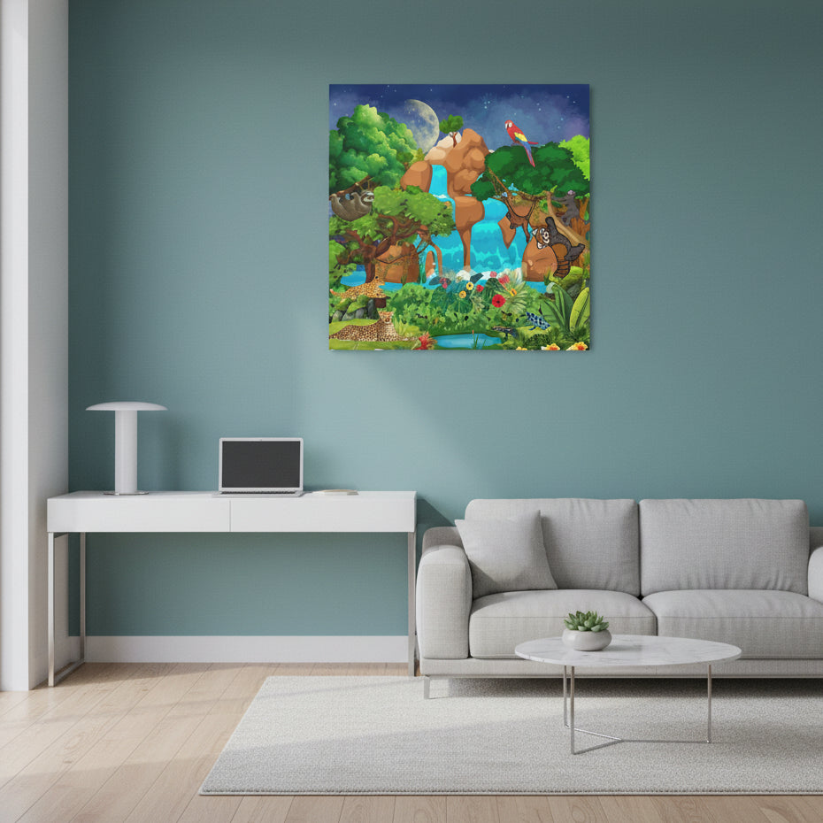 Canvas Gallery Wraps, Jungle Wild Life Art, Animal Wall Art, Nature, Safari Home Decor Printify