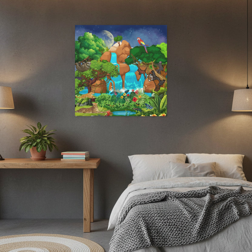Canvas Gallery Wraps, Jungle Wild Life Art, Animal Wall Art, Nature, Safari Home Decor Printify