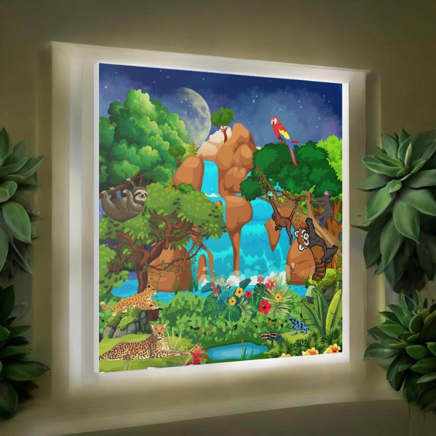 Canvas Gallery Wraps, Jungle Wild Life Art, Animal Wall Art, Nature, Safari Home Decor