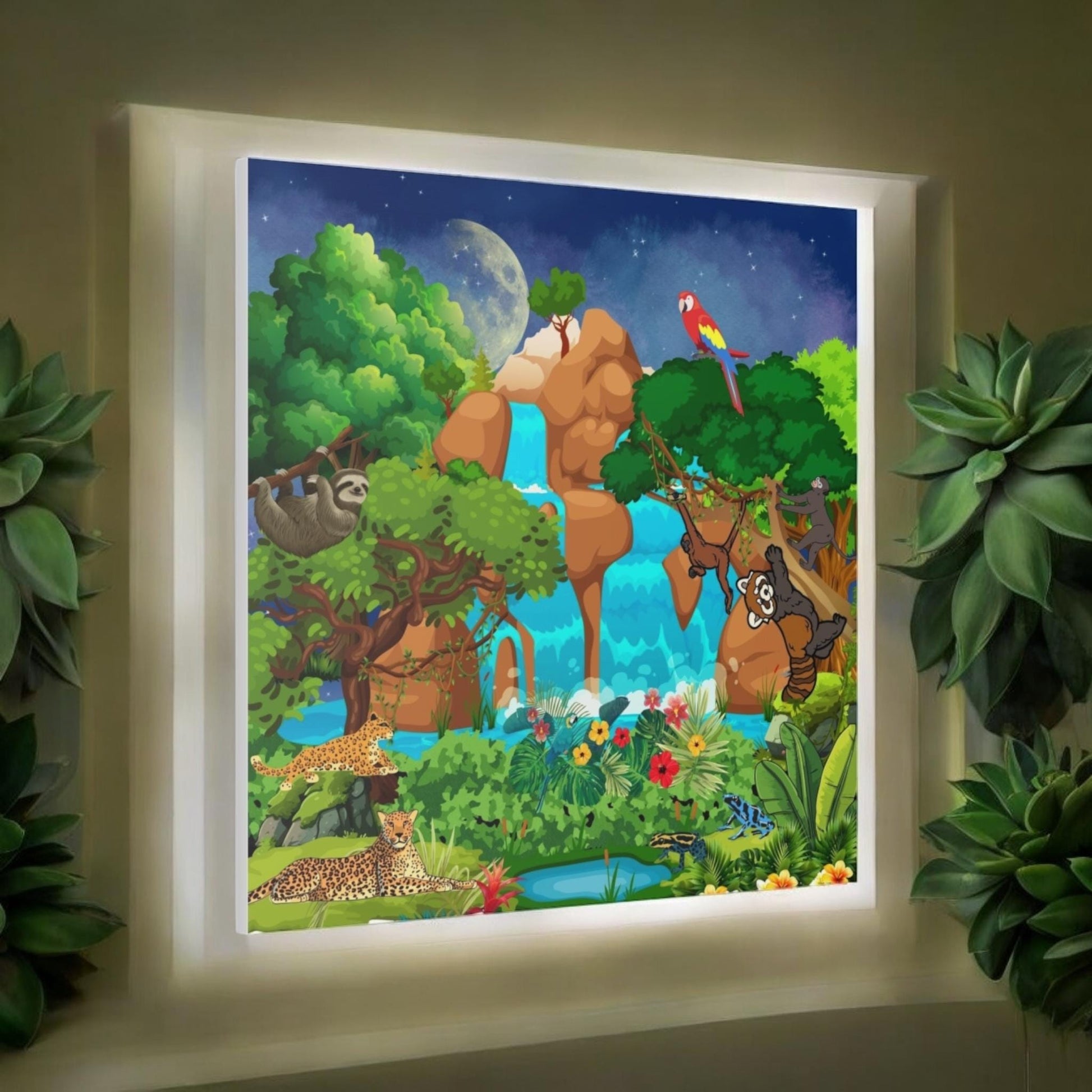 Canvas Gallery Wraps, Jungle Wild Life Art, Animal Wall Art, Nature, Safari Home Decor