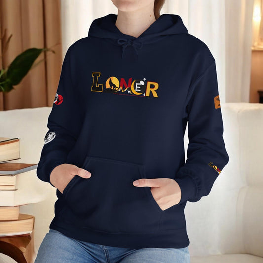 Lone Wolf Hooded Sweatshirt, Introvert Enthusiast Pullover, Graphic Unisex Hoodie