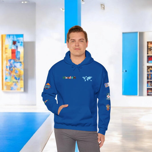 Travel Badge Graphic Hoodie, Wanderlust Sweatshirt, Vacation Inspired Pullover
