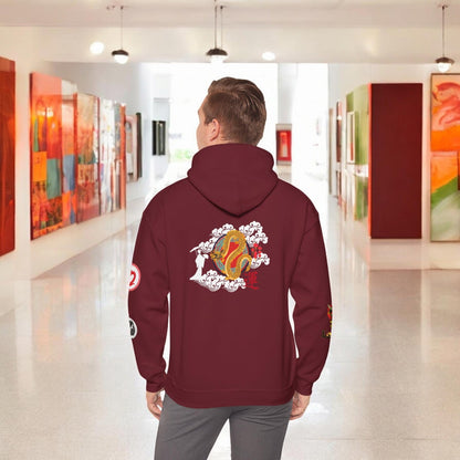 Ninja Dragon Graphic Hoodie, Unisex Sweatshirt, Cosplay Gift, Anime Inspired Pullover