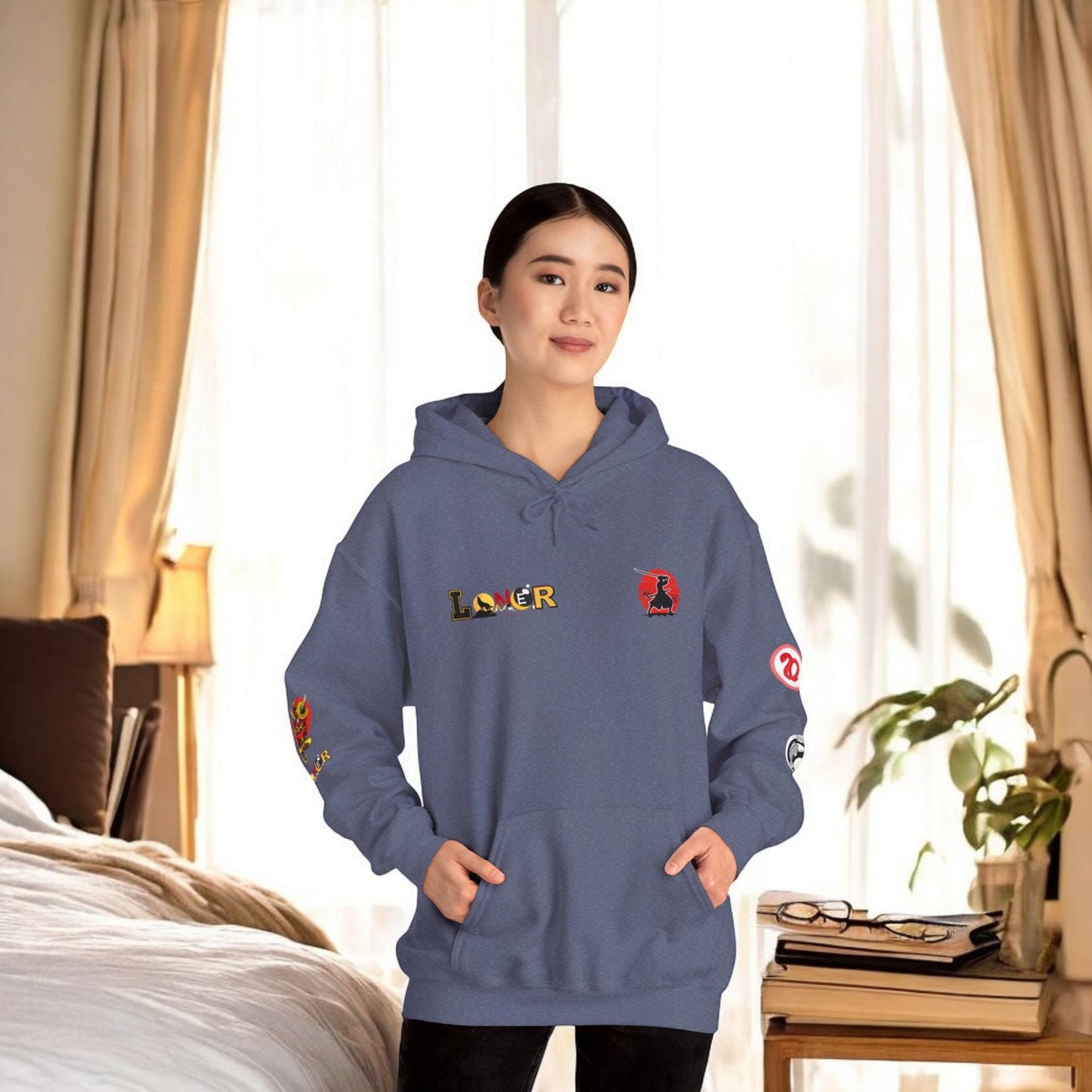 Ninja Dragon Graphic Hoodie, Unisex Sweatshirt, Cosplay Gift, Anime Inspired Pullover