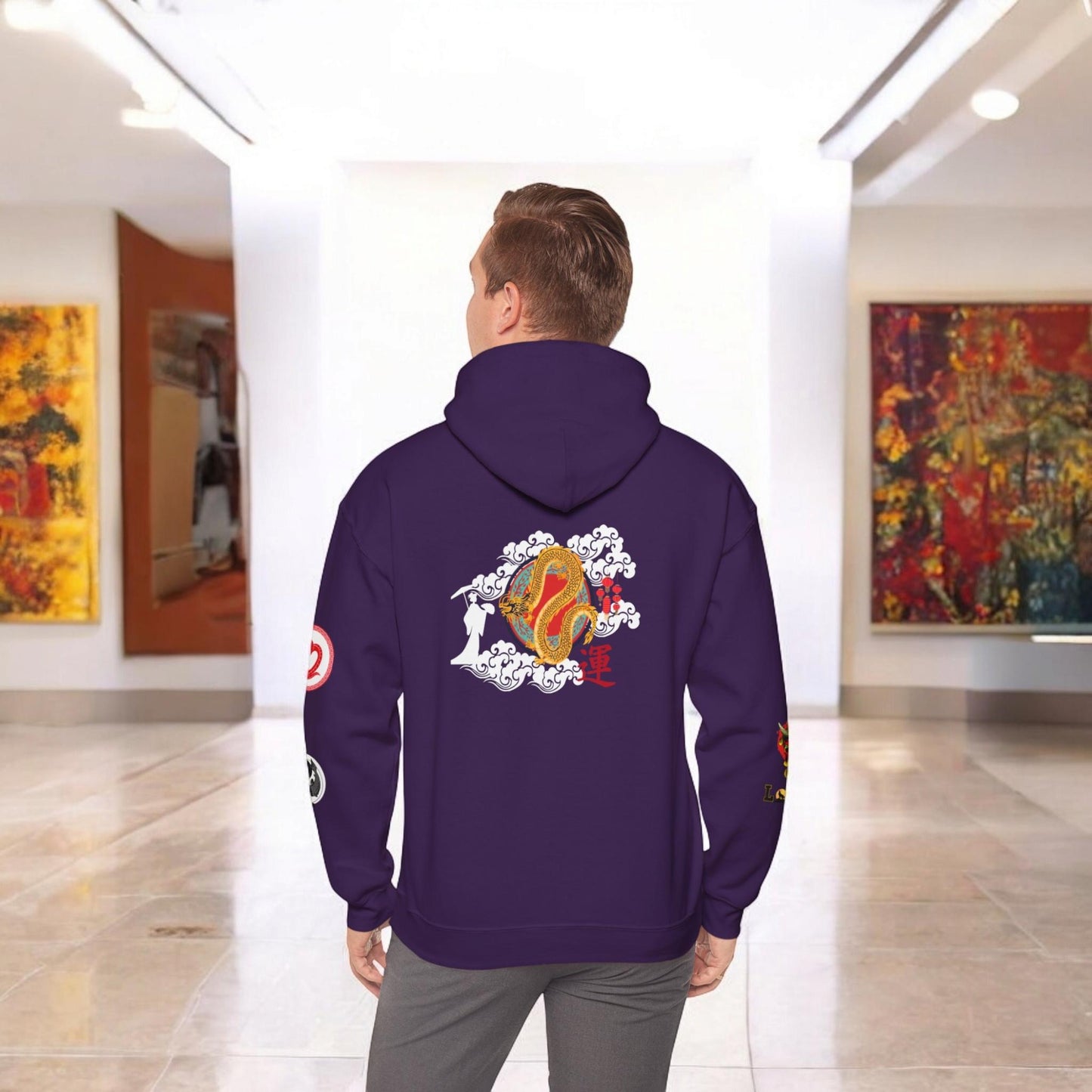 Ninja Dragon Graphic Hoodie, Unisex Sweatshirt, Cosplay Gift, Anime Inspired Pullover