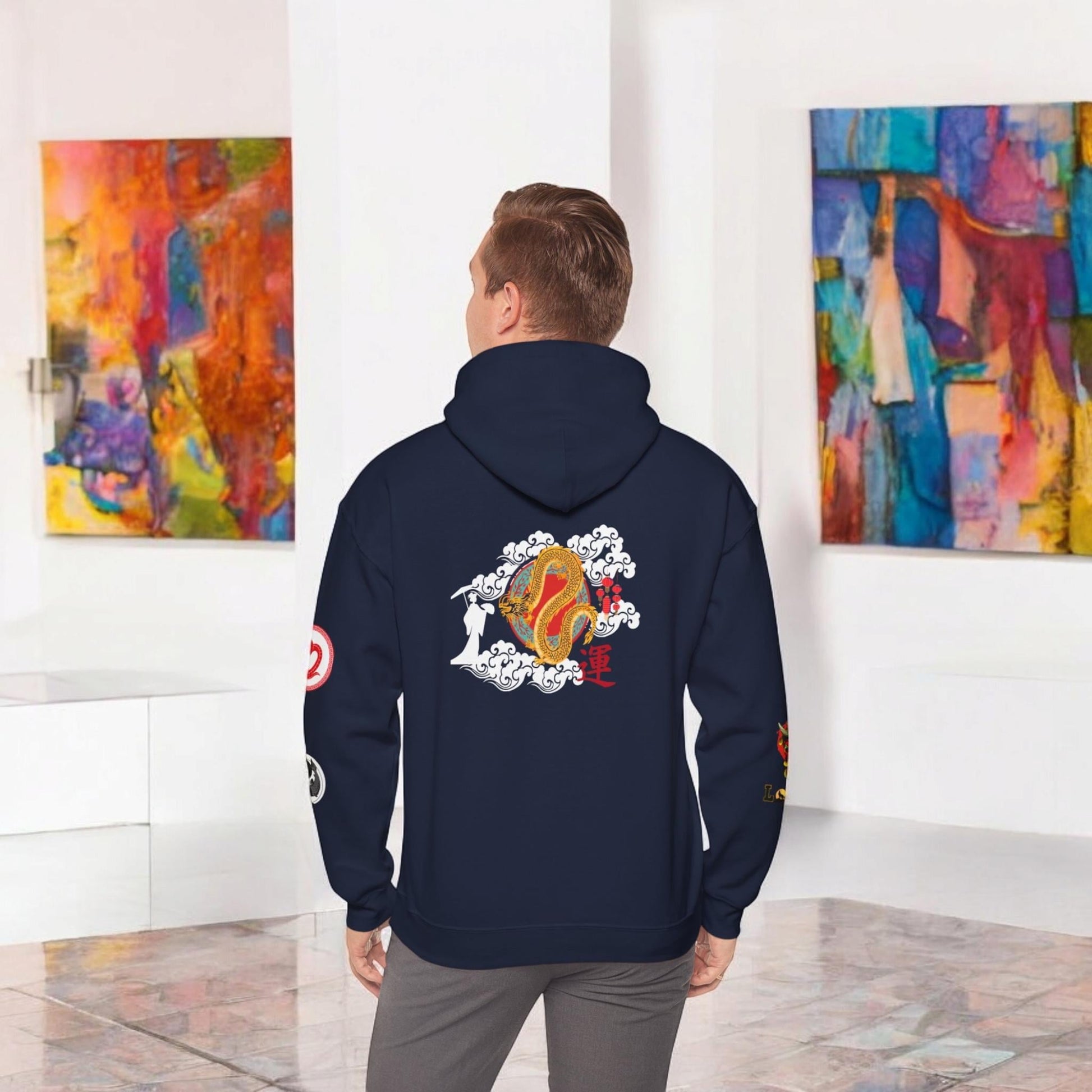 Ninja Dragon Graphic Hoodie, Unisex Sweatshirt, Cosplay Gift, Anime Inspired Pullover