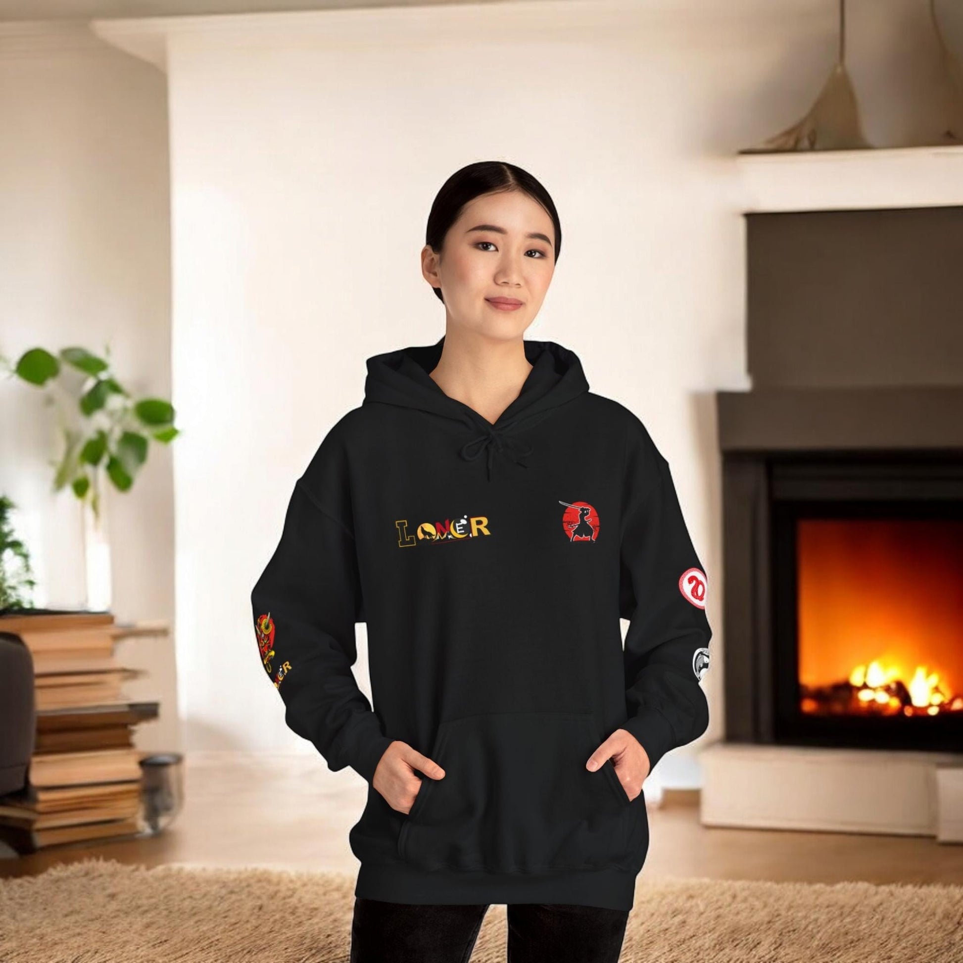 Ninja Dragon Graphic Hoodie, Unisex Sweatshirt, Cosplay Gift, Anime Inspired Pullover