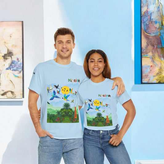 Tropical Birds Unisex Tee, Jungle Animals Graphic Shirt, Wildlife Lover Gift, Nature Inspired