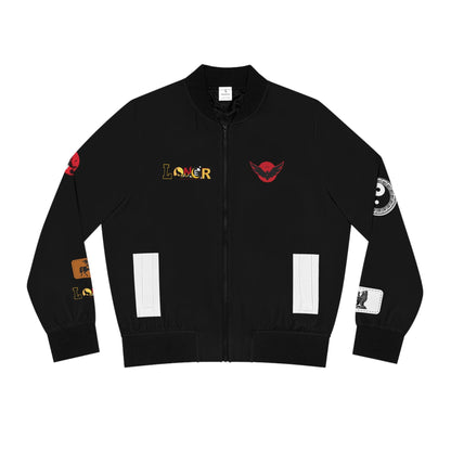 Gothic Bomber Jacket, Graphic Women's Coat, 3D Art Outerwear, Unique Hand Art Jacket