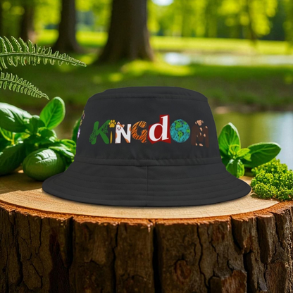 Butterfly Floral Bucket Hat, Wild Life Themed Graphic Unisex Cap, Botanical Print