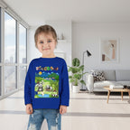 Panda Graphic Toddler Long Sleeve Tee, Red Panda Animal Theme Kids Shirt