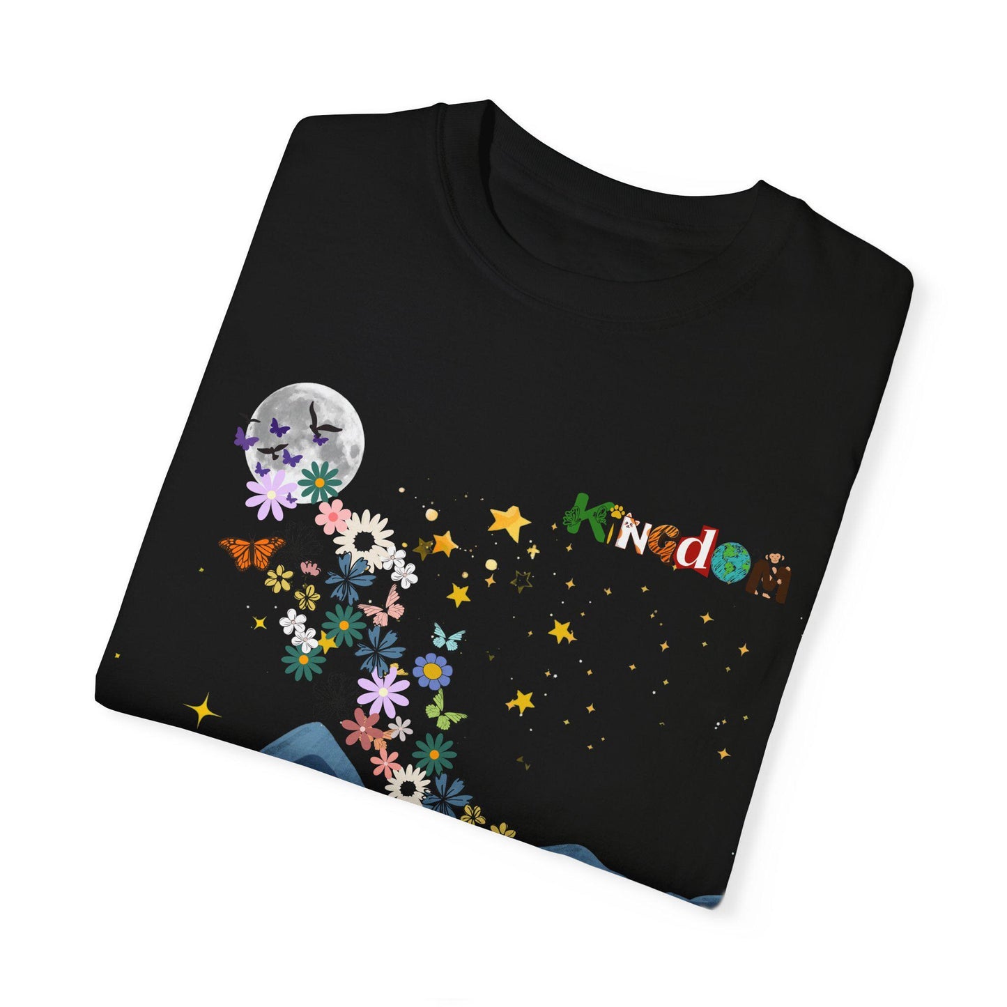 Night Sky Elephant Unisex T-shirt, Nature Graphic Floral Tee, Constellation Shirt