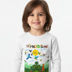 Jungle Safari Toddler Long Sleeve Tee, Wild Animals Graphic Shirt, Kids Nature Theme Top