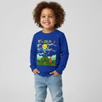 Jungle Safari Toddler Long Sleeve Tee, Wild Animals Graphic Shirt, Kids Nature Theme Top