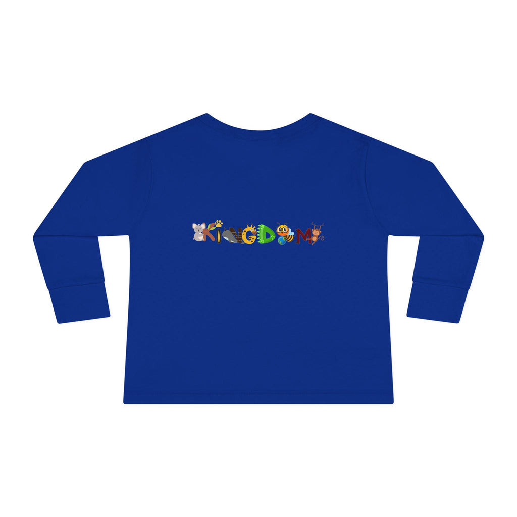 Jungle Safari Toddler Long Sleeve Tee, Wild Animals Graphic Shirt, Kids Nature Theme Top