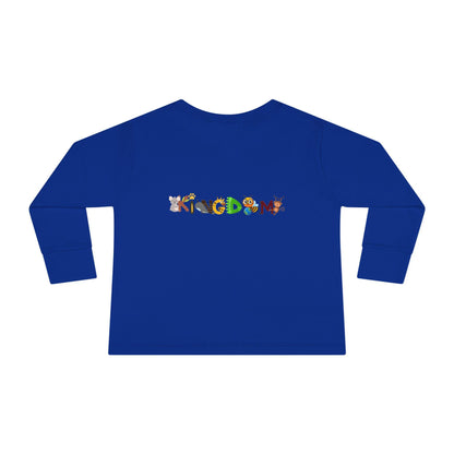 Jungle Safari Toddler Long Sleeve Tee, Wild Animals Graphic Shirt, Kids Nature Theme Top